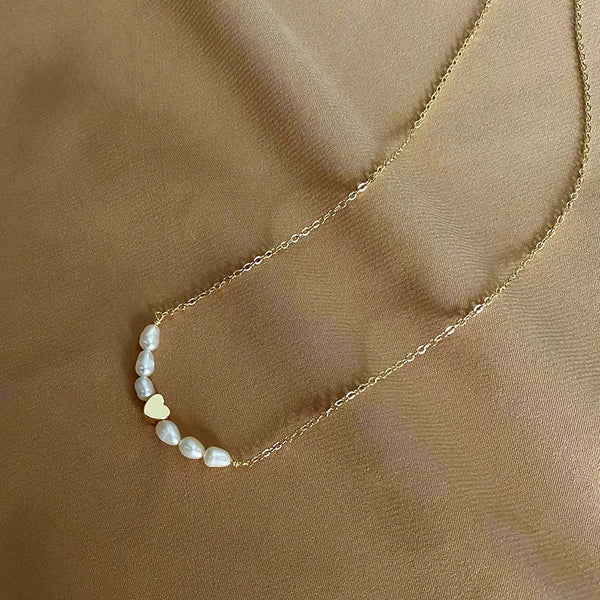 Heart Pearl Necklace | Freshwater Pearl
