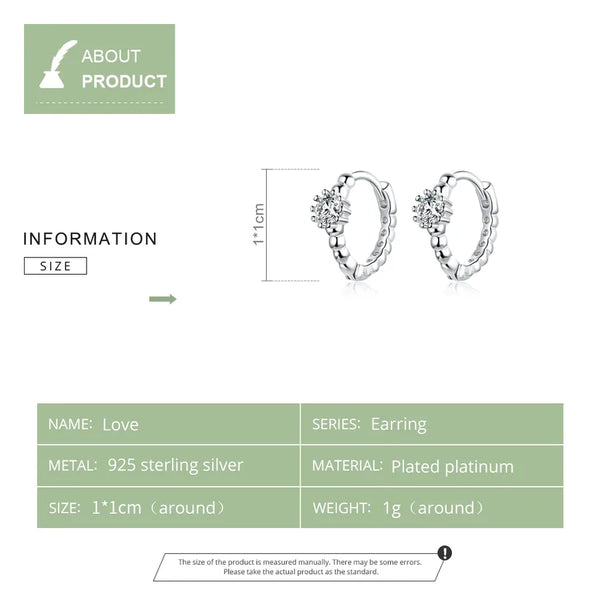 Display Zircon Earrings | 925 Sterling Silver