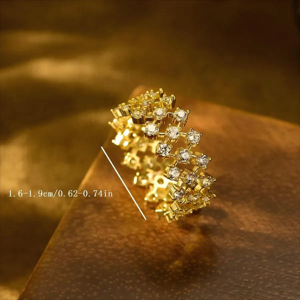 Bezel Zircon Ring | Copper