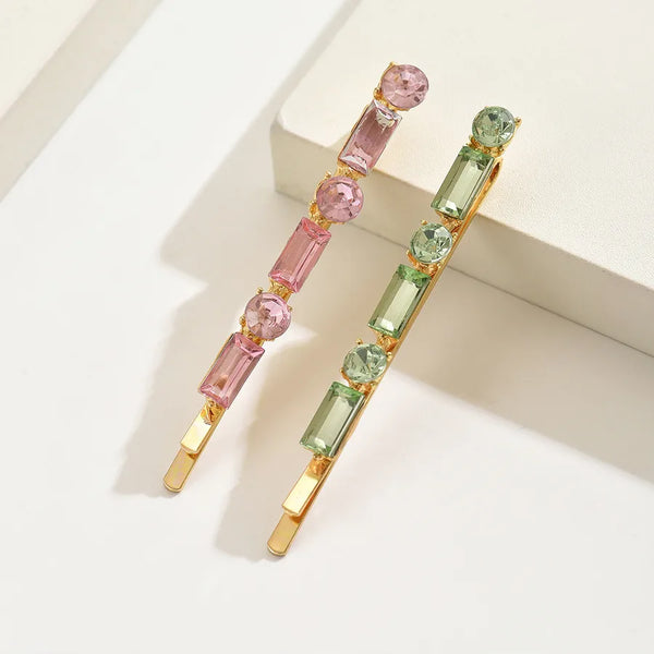 Green Rhinestone Hair Clip | Rhinestone