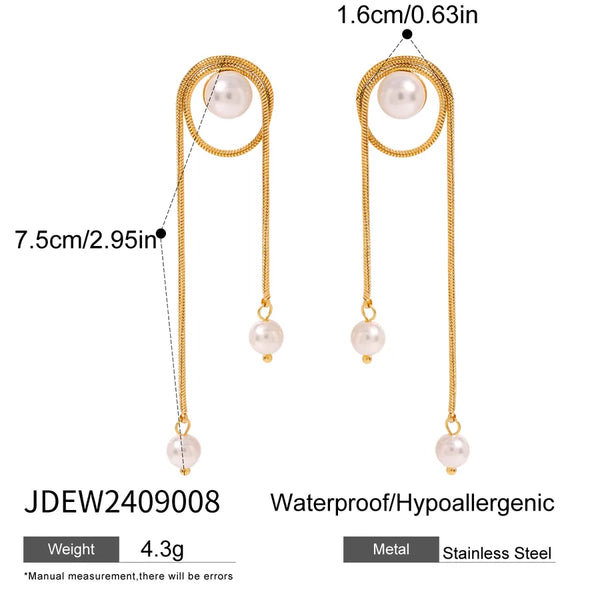Geometric Drop Earrings | Stainless Steel