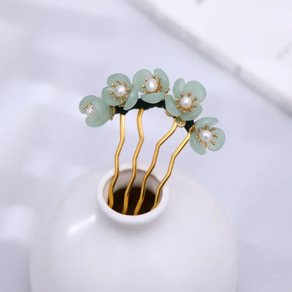 Vintage Floral Hairpin Headband | Crystal