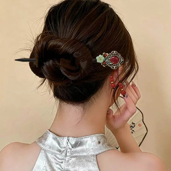 Tassel Hairpin Headband | Wood