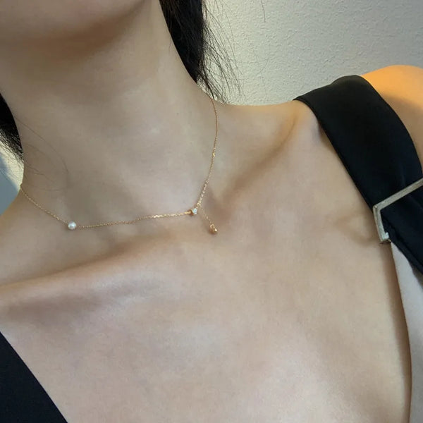 Gold-Plated Pearl Necklace | 925 Sterling Silver
