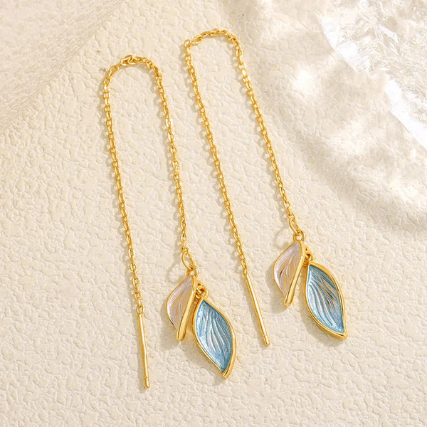 Tassel Leaf Earrings | 925 Sterling Silver