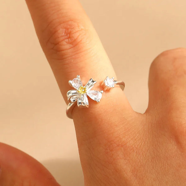 Crystal Floral Ring | Crystal