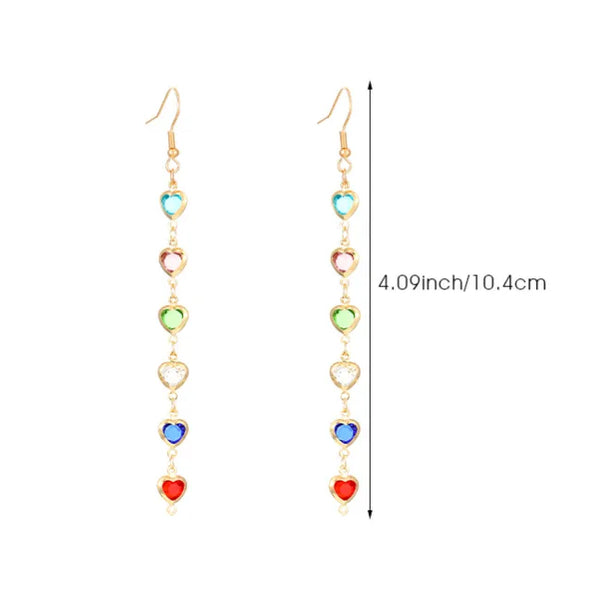 Heart Drop Earrings | Stainless Steel
