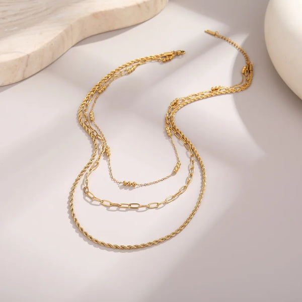 Irregular Gold-Plated Necklace | Stainless Steel