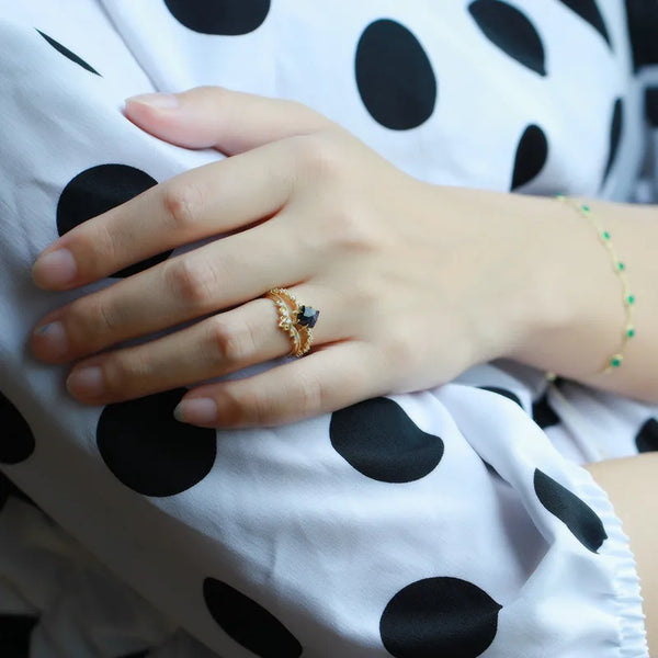 Blue Crown Ring | 925 Sterling Silver