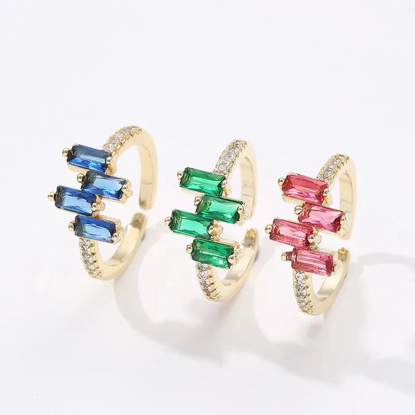 Open Zircon Ring | Copper