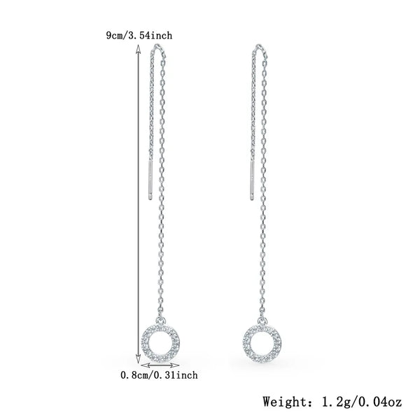 Circle Zircon Earrings | 925 Sterling Silver
