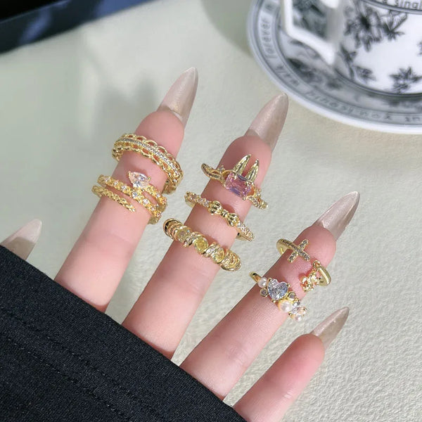 Mixed Zircon Ring | Copper