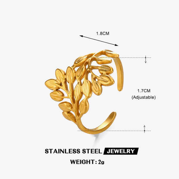 Leaves Leaf Ring | Stainless Steel