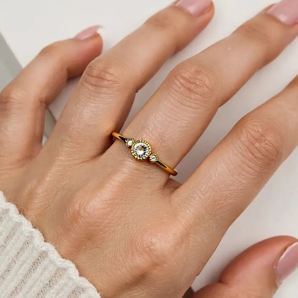 Pave Zircon Ring | Copper