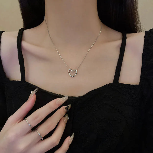 Stainless Heart Pendant Necklace | Stainless Steel
