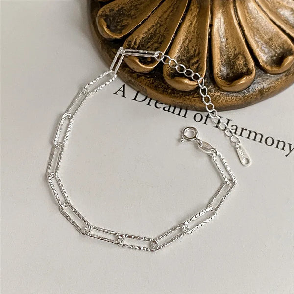 Paperclip Chain Bracelet | 925 Sterling Silver