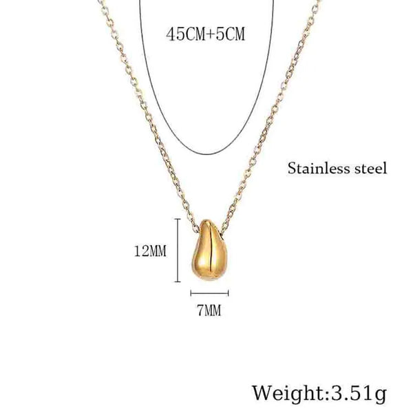 Gold-Plated Pendant Necklace | Stainless Steel