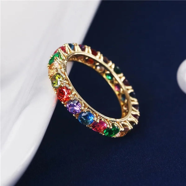 Electroplated Zircon Ring | Copper