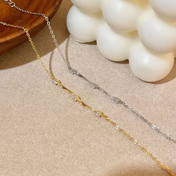 Asymmetric Zircon Bracelet | 925 Sterling Silver