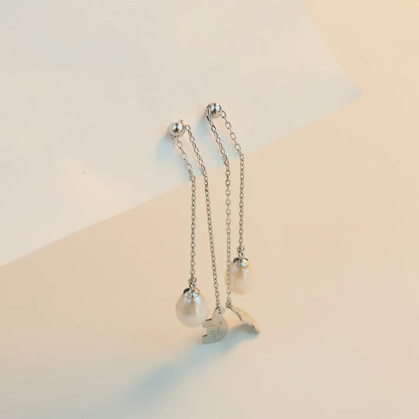 Bridal Pearl Drop Earrings | 925 Sterling Silver