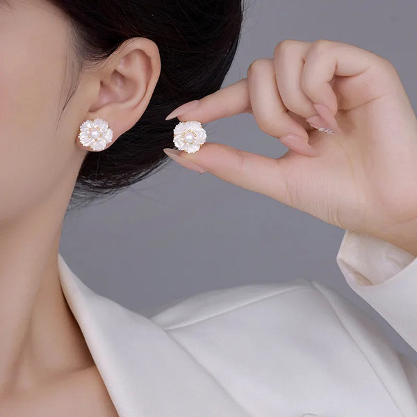 Zircon Stud Earrings | Copper