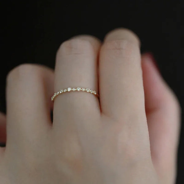 Electroplated Zircon Ring | 925 Sterling Silver
