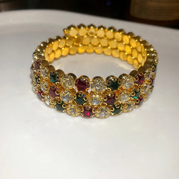 Rhinestone Bangle Bracelet | Alloy