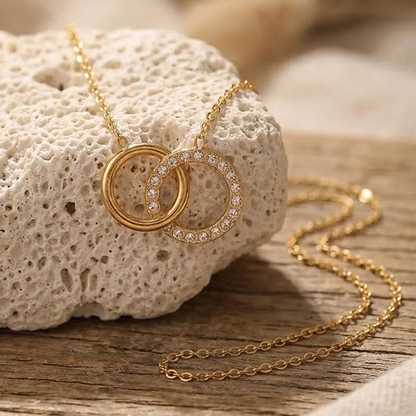 Rhinestone Necklace | Stainless Steel