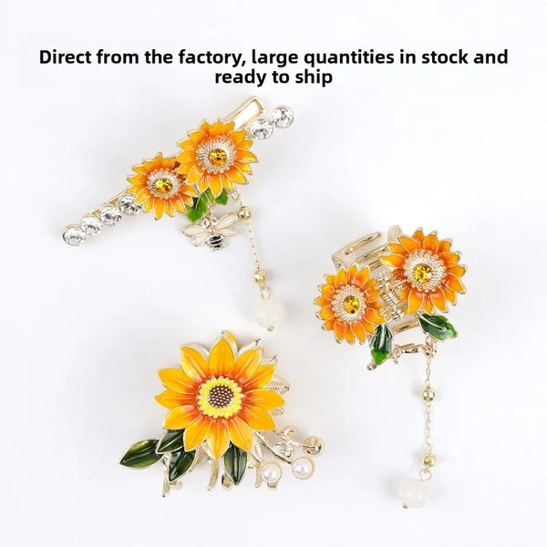 Sunflower Hair Claw | Zinc Alloy