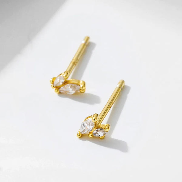 Minimalist Zircon Stud Earrings | 925 Sterling Silver