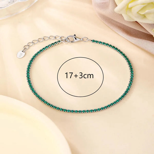 Monochrome Zircon Bracelet | 925 Sterling Silver