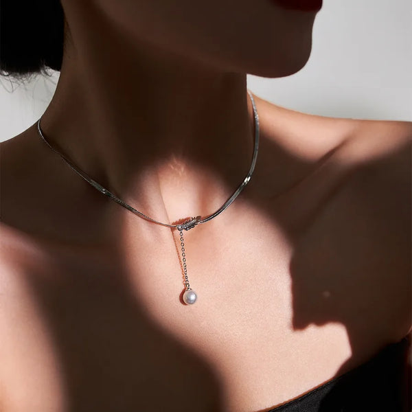 Rhinestone Pendant Necklace | Copper