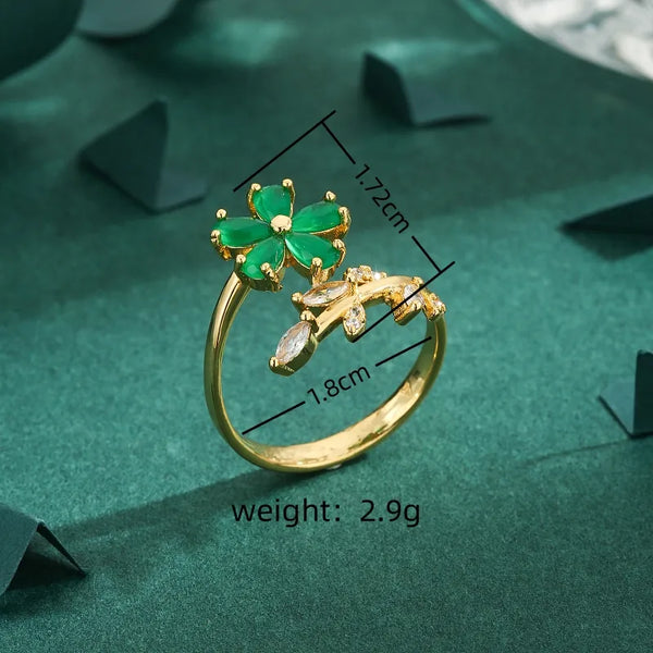 Gold Zircon Ring | Copper