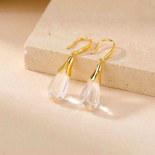 Crystal Floral Earrings | 925 Sterling Silver