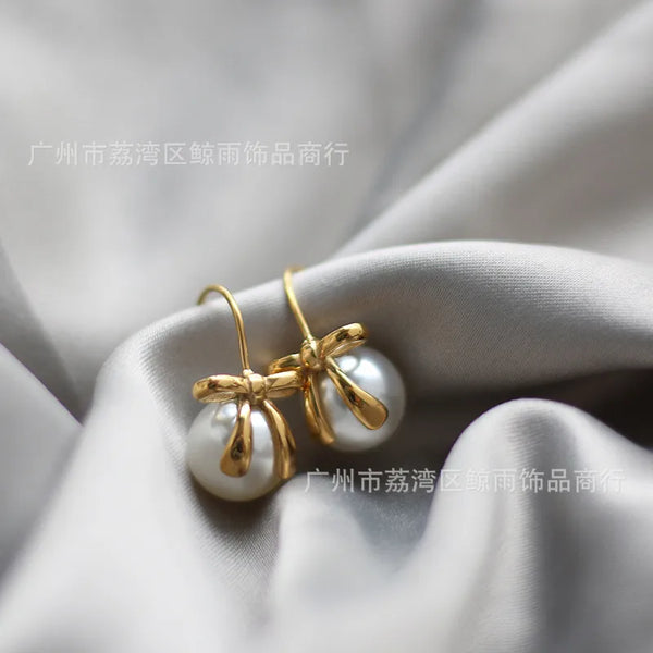 Artificial Pearl Earrings | Stainless Steel