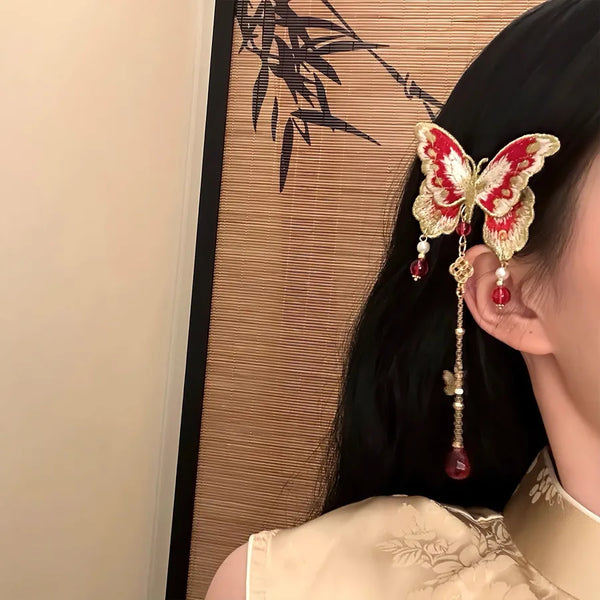 Red Butterfly Hair Clip | Alloy