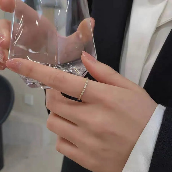 Gold-Plated Rhinestone Ring | 925 Sterling Silver