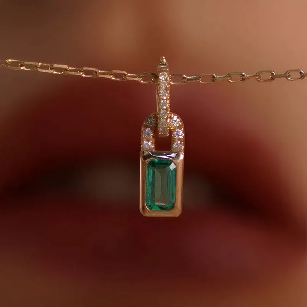 Gold-Plated Geometric Pendant Necklace | 925 Sterling Silver