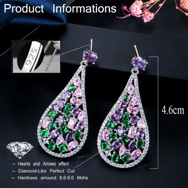 Round Drop Earrings | 925 Sterling Silver
