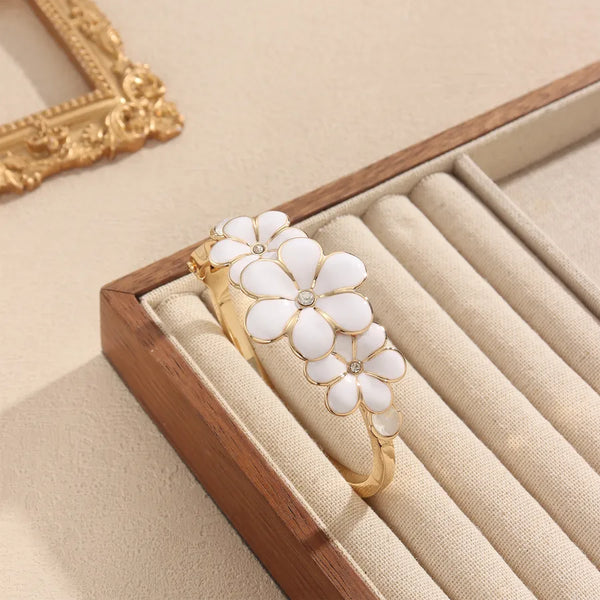 Floral Bangle | Zinc Alloy