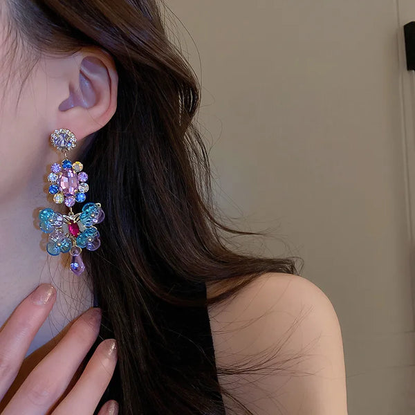Sweet Floral Drop Earrings | Copper