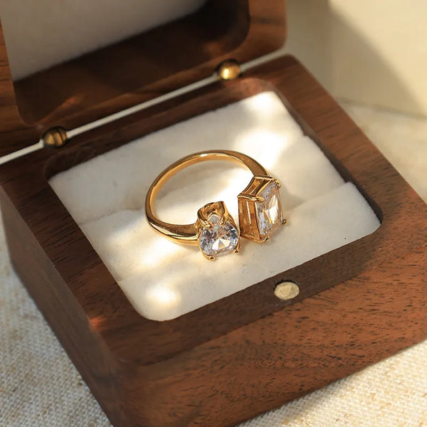 Romantic Zircon Ring | Stainless Steel