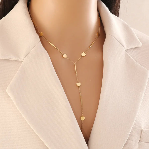 Heart Butterfly Necklace | Stainless Steel