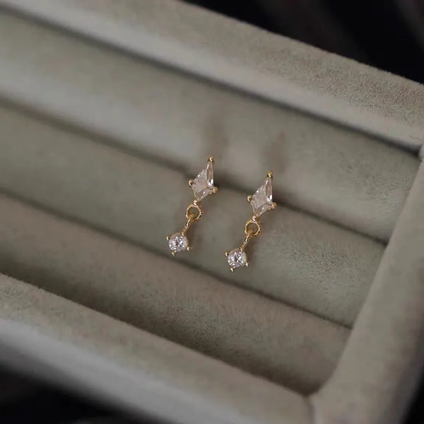 Zircon Stud Earrings | 925 Sterling Silver