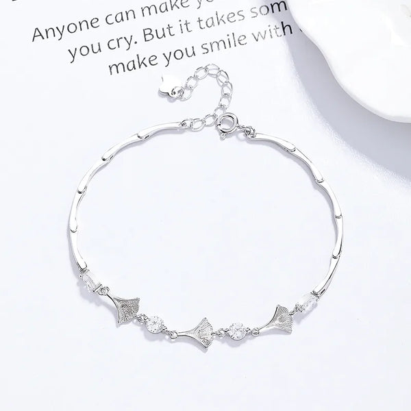 Minimalist Leaf Bracelet | 925 Sterling Silver