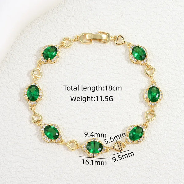 Inlay Zircon Bracelet | Copper