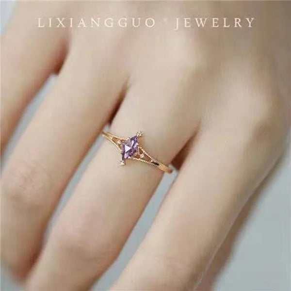 Rhombus Geometric Ring | Copper
