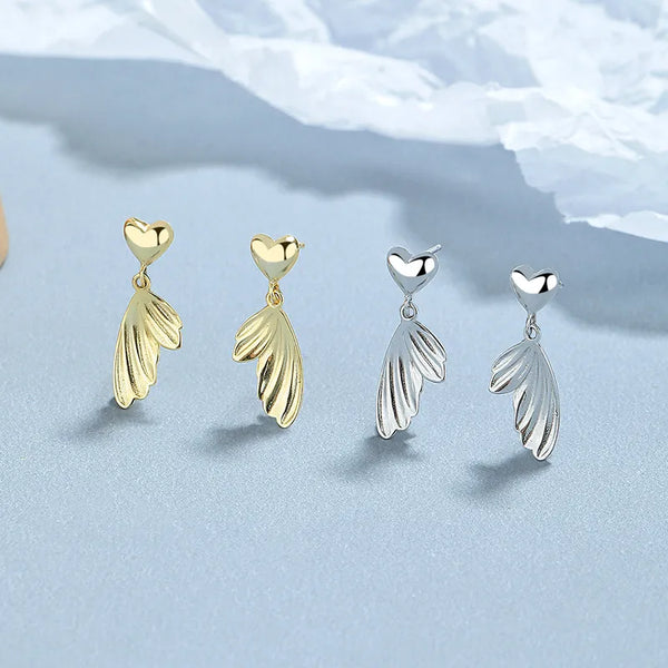 Shape Heart Stud Earrings | 925 Sterling Silver