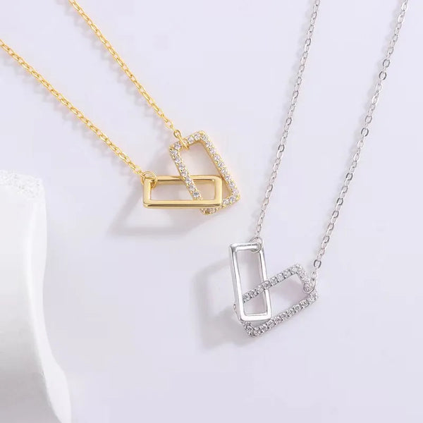 Rhinestone Pendant Necklace | 925 Sterling Silver