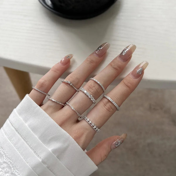 Embedded Zircon Ring | Sterling Silver
